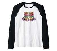 French Macaron Graphic Art for Women Girl and Baking Teacher Manche Raglan
