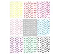 French Manicure Nail Decals Fingertip Half-moon Back Adhesive Stickers 9x