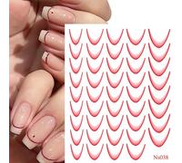 French Manicure Stickers, French Tip Stickers, Self-Adhesive Crescent French Nail Tips - Nail Accessories, Manicure Stickers, Women Nail Foil, Fingertip Stickers For Birthdays, Christmas