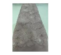 French Mesh Lace Beads Fabric White Tulle Wedding Party Dresses For Women(LX62010,4 Yard)