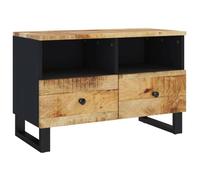 @FRENCH Meuble TV - TOP VENTES - Armoire Basse Télé 70 x 33 x 46cm - Bois massif de manguier - Table de Télévision 84629