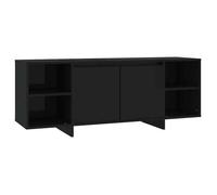 @FRENCH Meuble TV - TOP VENTES - Armoire Basse Télé Noir 130 x 35 x 50cm - Bois d'ingénierie - Table de Télévision 39340