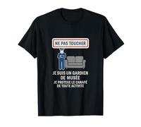 French Museum Guard Sofa Protector Humor Print T-Shirt