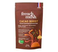 French Mush BOOST - Cacao aux Champignons Adaptogènes Bio : Lion’s Mane, Cordyceps, Chaga, Maitake Pleurote & Guarana - Énergie, Concentration & Digestion - Alternative Soluble au Café - 20 Doses
