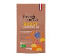 French Mush BOOST CHICORÉE - Alternative Café aux Champignons Adaptogènes Bio : Lion’s Mane & Cordyceps - Focus, Énergie & Digestion - Alternative Végétale au Café Soluble - 20 Doses