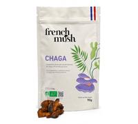 French Mush Chaga Bio Poudre - 90 g Vegan | Relaxation, Sommeil Réparateur, Bien-Être, Ganoderma lucidum, Doypack, Se Mélange aux Boissons, Fabriqué en France