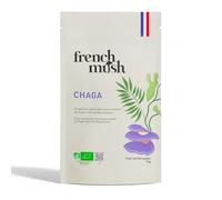 French Mush Chaga Bio Poudre Grand Format - 90 g Vegan - Antioxydant, Tonus, Immunité - Riche en Vitamines B, D et K - Se Mélange Facilement aux Boissons - Testé en Laboratoire - Fabriqué en France