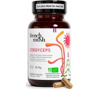 French Mush Cordyceps Bio - 56 Gélules Vegan | Vitalité, Endurance, Bien-Être, Champignon Adaptogène, Extrait Concentré, Testé en Laboratoire, Fabriqué en France