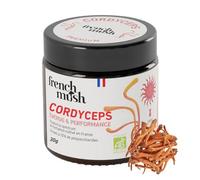 French Mush Cordyceps Bio Poudre - 30 g Vegan | Énergie, Vitalité, Performances Physiques, Champignon Adaptogène, Se Mélange aux Boissons, Testé en Laboratoire, France