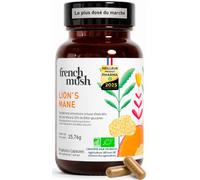French Mush Lions Mane Bio Hericium Crinière de Lion - 56 Gélules | Concentration, Humeur, Crinière de Lion, Hericium erinaceus, Extrait Concentré, Vegan, Testé en Laboratoire, France