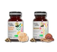 French Mush - Pack Concentration & Sommeil - Lion’s Mane & Reishi Bio - 112 Gélules Vegan - Extraits de Champignons - Testés en Laboratoire