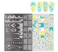 French Nails Art Stamping Plate Fleurs Timbres Pochoir Papillon Lignes Manucure Outil Art Décoration Papillon Ongles Stamps Pochoirs