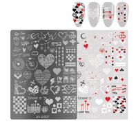 French Nails Art Stamping Plate Flowers Stamps Stencil Butterfly Lines Manicure Template Tool Decoration Butterfly Stamps Stencils French Stamping Plate Tool