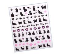 French Nails Art Stickers Stickers Bowknot Art Designs Nœuds Chats Décorations Stickers Bowknot Nail Decals