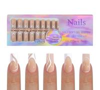 French Nails Lot de 150 faux ongles réutilisables et pratiques pour les amateurs de mode confortables pour un usage quotidien