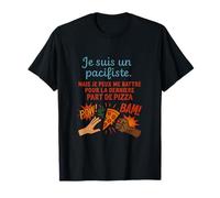 French Pacifist Pizza Battle Graphic T-Shirt