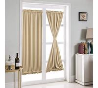 French Panneau de Porte Panneau de Rideaux Isolation Thermique Couleur Pure Panneau de Rideaux de Porte Française Blackout Curtains French Door Panels, 1 Piece (Beige, 64 * 183cm)