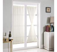 French Panneau de Porte Voile Elegance Rideaux Intérieurs Décor à La Maison Romantique, Rideau de Fenêtre de Porte de Tringle, Poches de Tige en Haut en Bas, 1 Panneau (64 * 183cm)