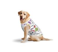 French Paris Tour Eiffel Tour Eiffel imprimé doux T-shirt gilet pour grands chiens, confortable en coton pour animaux domestiques, pull pour chien, sweat-shirt sans manches (3XL-5XL)