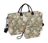 French Peach Vintage Flowers Sac de voyage pour articles personnels Sac à main Sac de sport Sac de sport avec sangle réglable pour la randonnée Multifonctionnel
