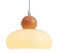 French Personality Hanging Creative High Light Transmission Glass Pendant Lamp, E27 Base Single-Head Chandelier, Restaurant, Cafe, Bedroom Decorative Lighting Fixtures