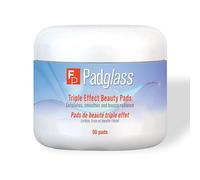 FRENCH PHARMACY Disques exfoliants Bright Beauty de Frenchpharmacy Padglass : gommage triple acide avec acides salicylique, lactique et mandélique. Combat les taches sombres, les lignes d'expression