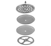 French-Press Kit de pièces de rechange avec filtre à mailles en acier inoxydable, disque en spirale et plaque croisée, compatible avec les presses à café de 350 ml, 600 ml, 1000 ml (1000 ml)