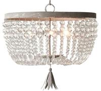 French Princess Crystal Chandelier - Hand-Woven Bead Pendant Light Bohemian Style - for Living Room, Dining Room, Bedroom(B)