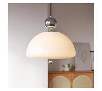 French Retro Pendant Light Post-modern Living Dining Room Chandelier Cream Glass Bedroom Hanging Lamp Fixtures