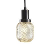 French Retro Style Chandelier, Creative High Transmission Glass Hanging Lamp Lampshade, G9 Base Single-Head Pendant Light, Bar Hotel Stairs Decorative Lighting Fixtures(Dark)