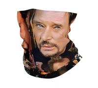 French Rock Legend Johnny Hallyday Bandana Cache-cou Protection UV Visage Foulard Couverture Femme Homme Chapeaux Tube Cagoule