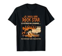 French Rock Star Humor Graphic Apparel Design T-Shirt