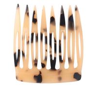 French Side Combs - 2.28x2.68in Acrylic French Hair Comb For Buns & Updos | Wide Tooth Hairs Clip For Frizz Control | Retro Leopard Print Hair Accessory For Wedding, Daily Styling