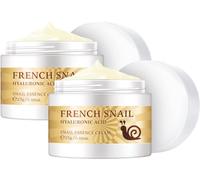 French Snail Repair Cream, Snail Extract Secretion Hyaluronic Acid Moisture Facial Cream, Snail Serum Mask for Natural Skin Care Deep Hydration (2pcs)