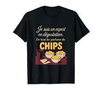 French Sommelier Chips Tasting Humor Design T-Shirt