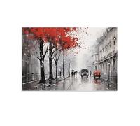 French Street Canvas Wall Art Vintage City Street View Retro Car Posters Décoration murale Art pour la maison Chambre Artwork