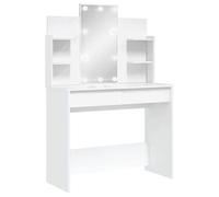 @FRENCH Table de Maquillage/chambre Coiffeuse avec lumières LED blanc 96x40x142cm 3998040