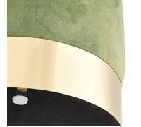 @FRENCH Tabouret Coiffeuse salon - TOP VENTES - Tabouret Vert moutarde et doré Velours 28x36cm 6551133