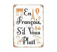 French Teacher Phrase Metal Sign 12x8 Inch