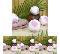 French Tendance - Bombe de Bain Moussant - Relaxation Détente - Cadeau Femme - Bien-Etre - Senteur Rose - Bicolore - 1 x 60 grs - Ambiance Aromatherapie (Lot de 4)