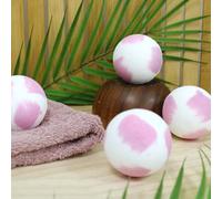 French Tendance - Bombe de Bain Moussant - Relaxation Détente - Cadeau Femme - Bien-Etre - Senteur Rose - Bicolore - 1 x 120 grs - Ambiance Aromatherapie