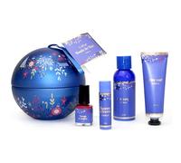 French Tendance - Boule Coffret Cosmetique Femme Forêt Enchantée - Soin Corps - 1 Lait Corps, 1 Crème Mains, 1 Baume Lèvres, 1 Vernis à Ongles Senteur Vanille - Cadeau Original