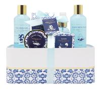 French Tendance - Coffret Bain Voyage Thermal - Gel Douche 210ml, Sels de Bain 150g, Bain Moussant 210ml - Cadeau Femme Beauté, Soin Corps - Kit Cocooning Baignoire Fraicheur