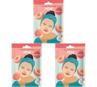 French Tendance - Masque Visage en Tissu Pêche - Soin Express en 10 Minutes - Peau Douce, Apaisée et Éclatante - Soin Hydratant, Skincare Visage - Imperfections, Hydratation Femme (Lot de 3)