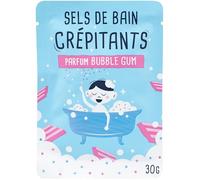 French Tendance - Sel de Bain Crépitant - Produit Moussant - Détente et Relaxation Corps - Pour Homme, Femme et Enfant - Senteur Bubble-Gum - 30 gr