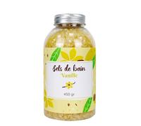 French Tendance - Sels de Bain Vanille - Relaxation Détente, Spa à la Maison, Soin Corps - Sels de Bain Relaxant Muscle Naturel, Bien Etre - Pour Adulte et Enfant - 450g