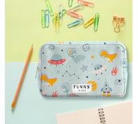 French Tendance - Trousse Funny Kids - Pochette Astro Dino - Sac de Transport ou de Toilette pour Enfant et Ado - en Polyester - Dimensions : 23 x 20 x 8 cm
