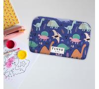 French Tendance - Trousse Funny Kids - Pochette Dino Land - Sac de Transport ou de Toilette pour Enfant et Ado - en Polyester- Dimensions : 23 x 20 x 8 cm