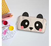 French Tendance Trousse Scolaire Enfant Funny Kids Panda - Rangement Fournitures, Stylo, Crayon - Fille et Garçon, Grand Compartiment - Trousse École, Voyage - Fermeture Éclair Facile, 20x13x8