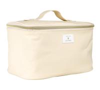 French Tendance - Vanity de Voyage Femme - Nécessaire de Toilette et Maquillage - Simili Cuir - Coloris Beige - Dimensions 24 x 16 x 16 cm